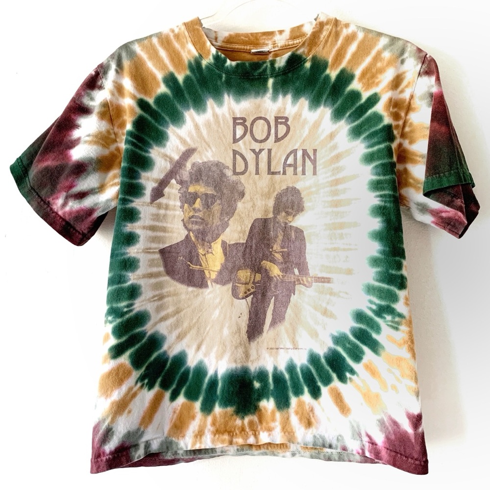 Bob Dylan Tie Dyed Band Tee Concert T-Shirt Small